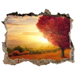 fototapeta-dziura-na-sciane-drzewo-pole-serce
