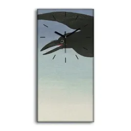 zegar-canvas-zwierze-ptak-wrony-niebo-30x60-dekor