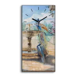 zegar-canvas-z-nadrukiem-do-biura-fontanna-30x60