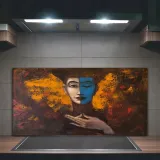 panel-scienny-do-kuchni-portret-dziewczyna-100x50-stan-nowy
