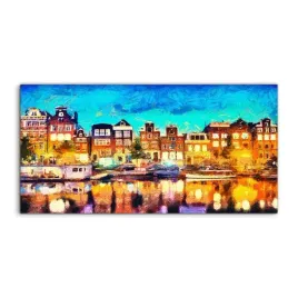panele-szklo-hartowane-amsterdam-kanal-domy-100x50