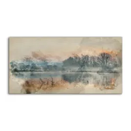 panele-szklo-hartowane-jezioro-woda-drzewa-100x50