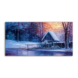 lacobel-panel-kuchnia-zima-las-brzeg-rzeki-140x70