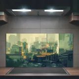 panel-szklo-do-kuchni-miasto-drapacze-chmur-100x50-stan-nowy