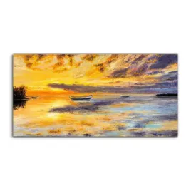 panel-szklo-do-kuchni-lodka-zachod-slonca-100x50
