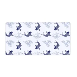 mata-do-pracy-biuro-niebieskie-ryby-koi-100x50-cm
