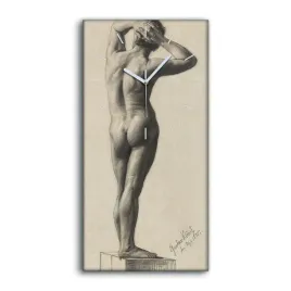 zegar-canvas-na-sciane-30x60-mezczyzna-akt-rysunek
