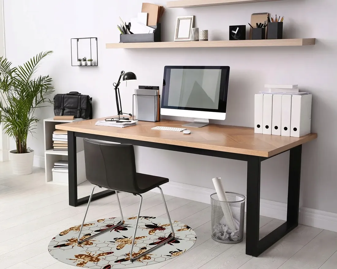 mata-podlogowa-pszczoly-plaster-miodu-fi100-cm