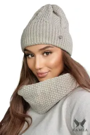 safona-komplet-damski-czapka-z-kominem-kolor-bezowy