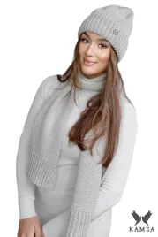 raisa-komplet-damski-czapka-z-szalikiem-kolor-bezowy
