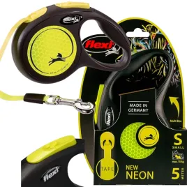 flexi-mocna-smycz-automatyczna-odblaskowa-dla-psa-neon-tasma-s-do-15kg-5m