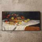 obraz-na-plotnie-jablka-i-winogrona-monet-120x60-stan-nowy