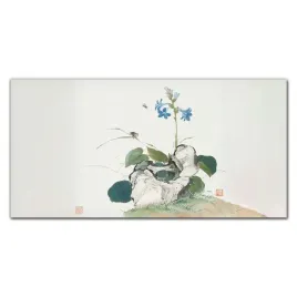 obraz-scienny-na-plotnie-owady-i-kwiaty-120x60-cm