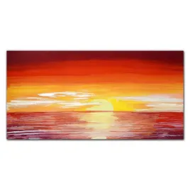 obraz-na-plotnie-morze-chmury-zachod-slonca-120x60