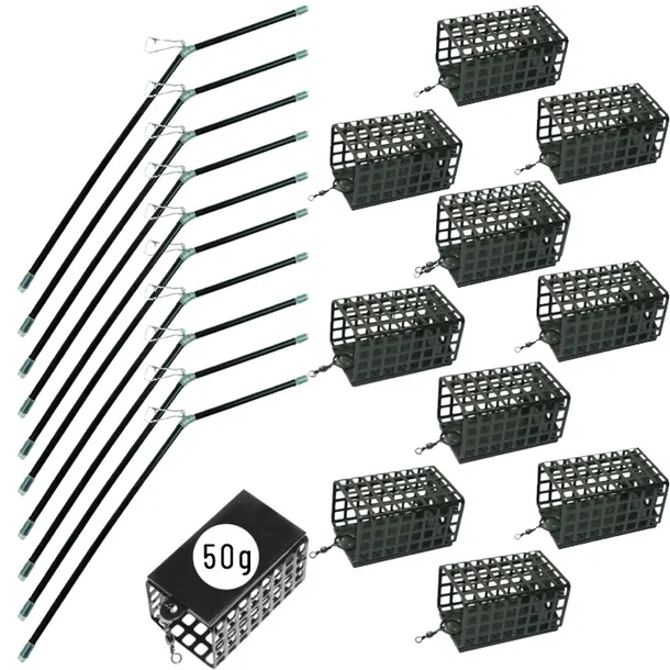 zestaw 10szt KOSZYCZEK KOSZYK ZANĘTOWY 50g + 10szt rurka antysplątaniowa