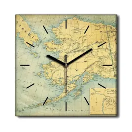 zegar-na-ramie-do-kuchni-mapa-alaska-vintage-30x30