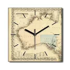 zegar-plotno-na-ramie-mapa-australia-vintage-30x30