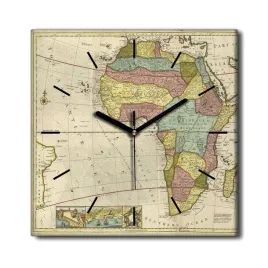 zegar-scienny-na-ramie-mapa-afryka-vintage-30x30