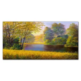 obraz-na-ramie-plotno-las-rzeka-przyroda-120x60-cm