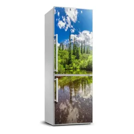 naklejka-tapeta-na-lodowke-jezioro-w-gorach-70x190