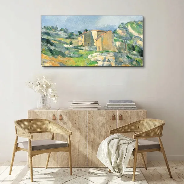 obraz-scienny-na-plotnie-domy-malarstwo-120x60-cm-format-poziomy