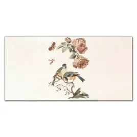 obraz-na-plotnie-zwierzeta-ptaki-kwiaty-120x60-cm
