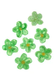 aplikacja-kwiat-z-cekinow-na-siatce-zielony-4-cm-10-szt