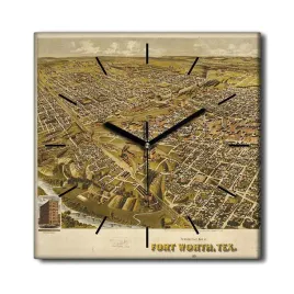zegar-canvas-na-sciane-mapa-texas-vintage-30x30-cm