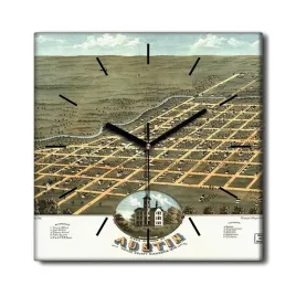 zegar-scienny-na-ramie-mapa-austin-vintage-30x30