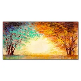 nowoczesny-obraz-na-plotnie-las-liscie-120x60-cm