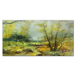 plotno-foto-obraz-na-ramie-sciezka-w-lesie-120x60