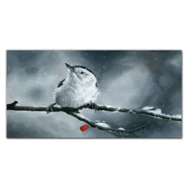 obraz-na-plotnie-zwierze-ptak-snieg-zima-120x60-cm