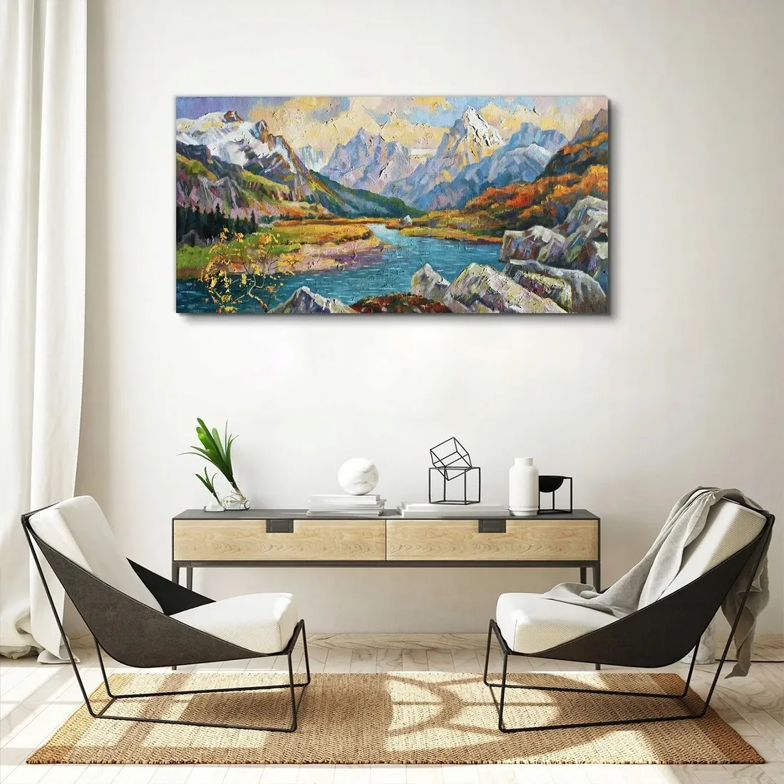 obraz-scienny-na-plotnie-gory-rzeka-las-120x60-cm-stan-nowy