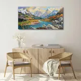 obraz-scienny-na-plotnie-gory-rzeka-las-120x60-cm-format-poziomy
