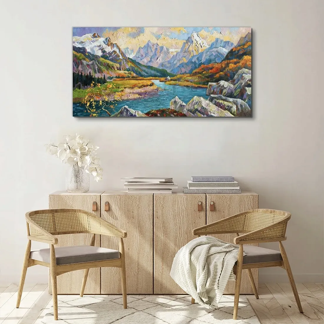 obraz-scienny-na-plotnie-gory-rzeka-las-120x60-cm