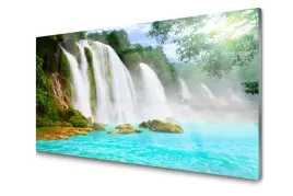 obraz-szklany-wodospad-jezioro-natura-foto-100x50
