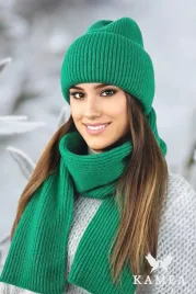 alma-komplet-czapka-z-szalikiem-w-prazek-kolor-zielony