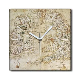 zegar-canvas-wiszacy-30x30-mapa-stara-anglia-wyspa