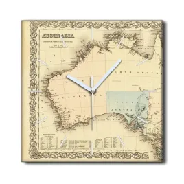 zegar-canvas-scienny-30x30-mapa-australia-vintage