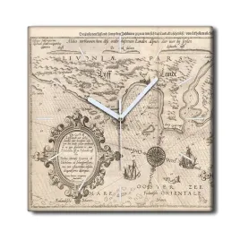 zegar-plotno-na-prezent-30x30-mapa-livonia-vintage