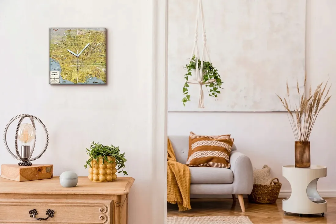 zegar-plotno-na-ramie-30x30-mapa-los-angeles-retro-stan-nowy