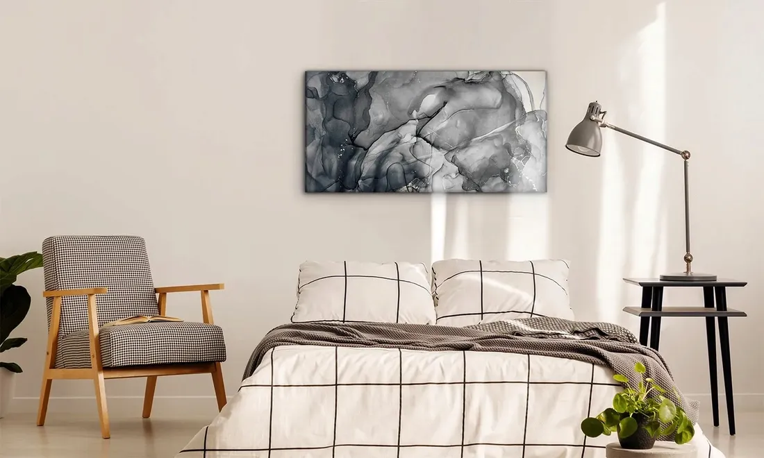 canvas-plotno-dekor-100x50-abstrakcja-dym-marmur-stan-nowy