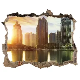 fototapeta-dziura-na-sciane-3d-dubaj-zachod-slonca