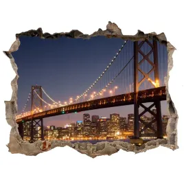 fototapeta-dziura-na-sciane-3d-most-san-francisco