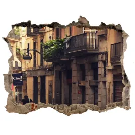 fototapeta-dziura-na-sciane-3d-ulice-barcelony