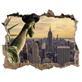 fototapeta-dziura-na-sciane-3d-statua-wolnosci