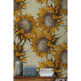 tapeta-lateks-retro-sloneczniki-360x250-cm-klej