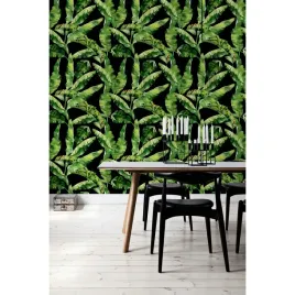tapeta-lateks-ciemne-tropikalne-liscie-360x250-cm