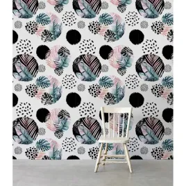 tapeta-scienna-egzotyczny-krag-z-liscmi-152x104-cm
