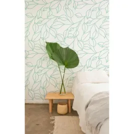 tapeta-lateks-zielony-obrys-lisci-416x254-cm-klej